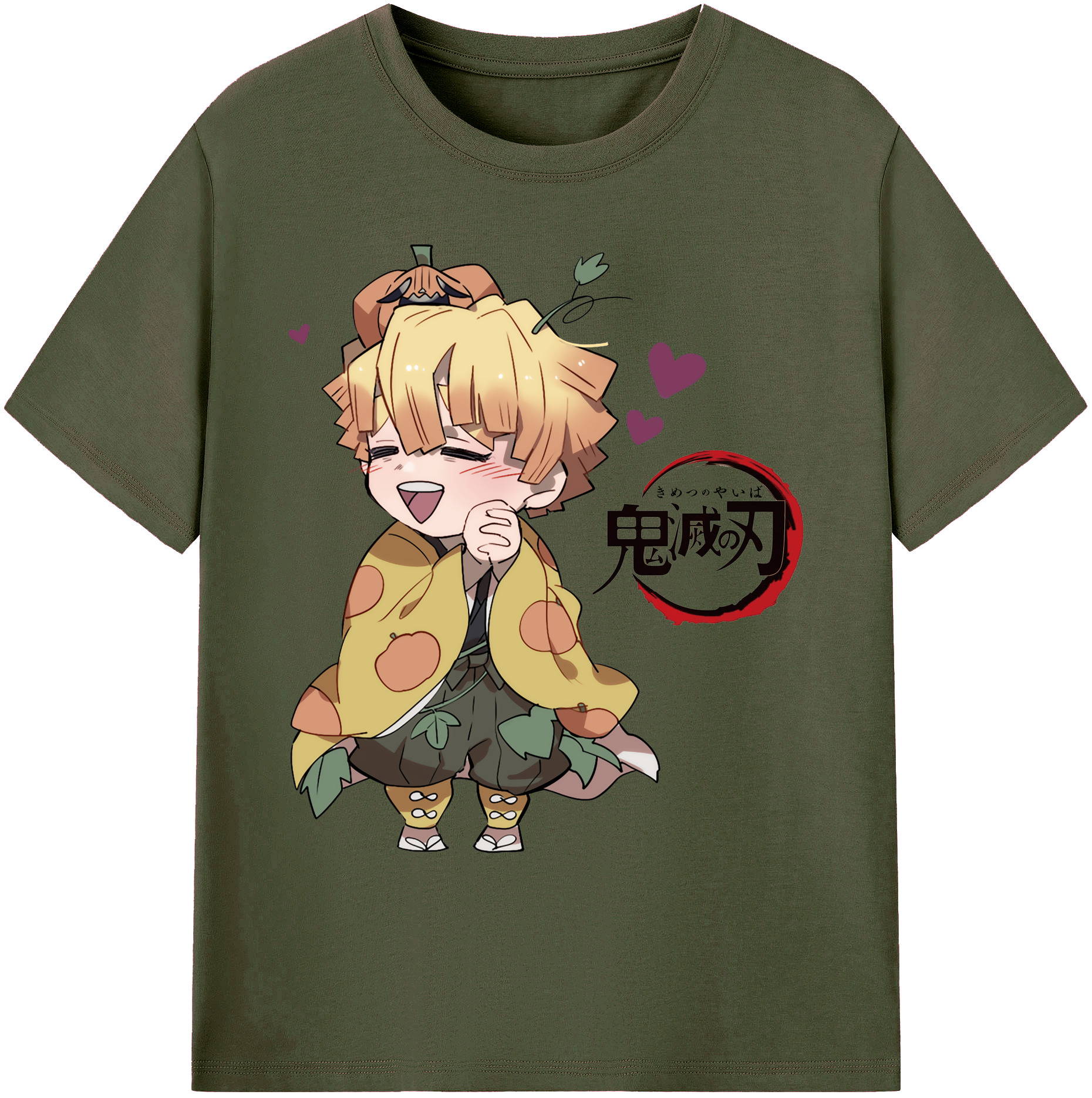 （画像用） 鬼滅の刃（きめつのやいば）我妻 善逸／あがつま ぜんいつ Agatsuma Zenitsu 綿100％ メンズ半袖Tシャツ｜肌触りやわらか＆通気性